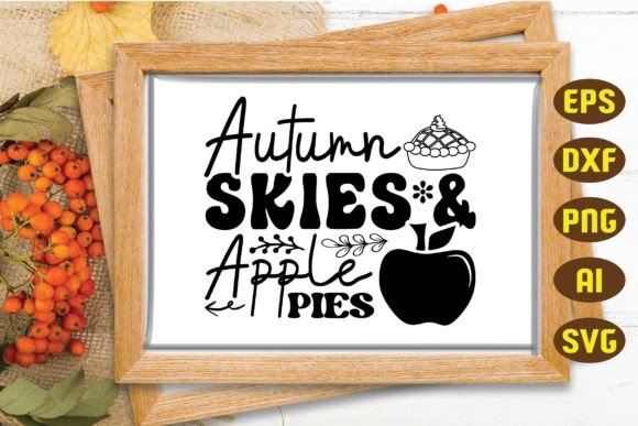 Autumn Skies Apple Pies SVG: Graphics for Crafts