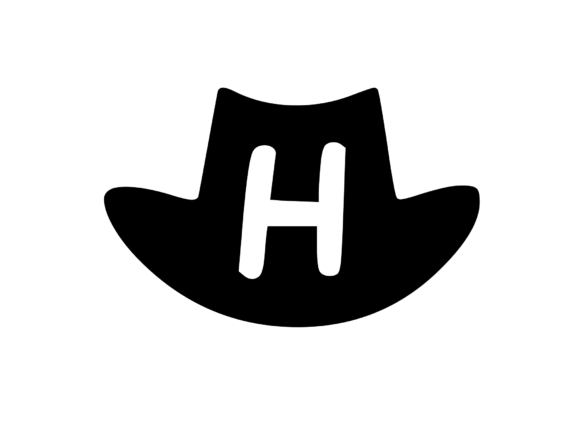 Cowboy Hat with Playful Mono H: Graphics for Crafts