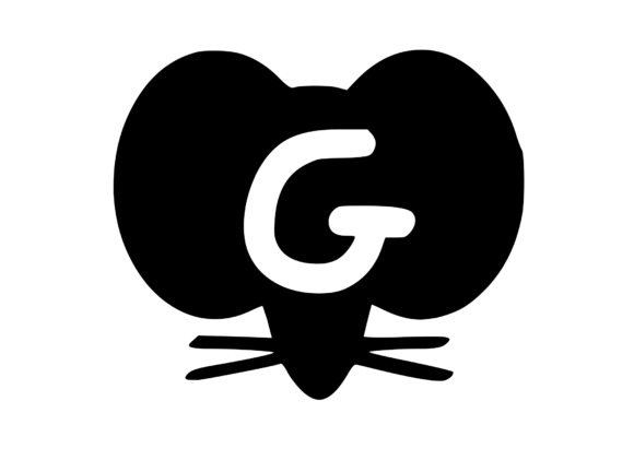 Cute Cartoon Mouse with Mono G: Graphics for Crafts