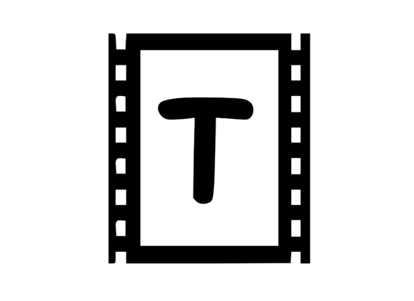 Film Reel with Mono T Graphics for Crafts and Web