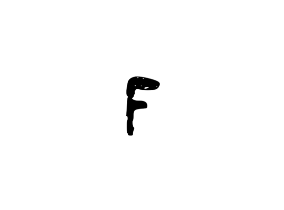 Hand Drawn Chalk Effect Mono F for Graphics & Crafts