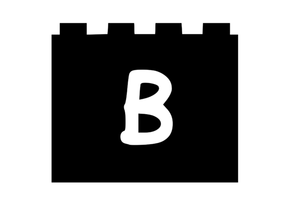 Kids Toy Construction Brick Mono B: Graphics for Crafts