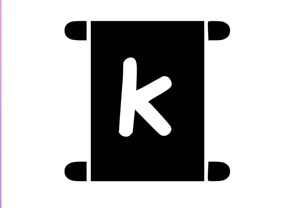 Old Scroll with Playful Mono K: Graphics & Crafts Review