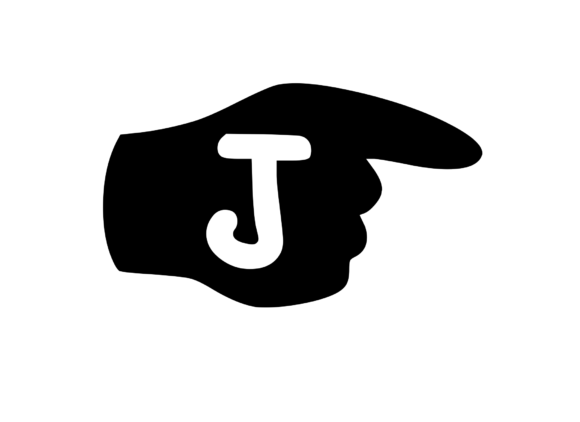 Pointing Hand with Playful Mono J: Graphics & Crafts Review