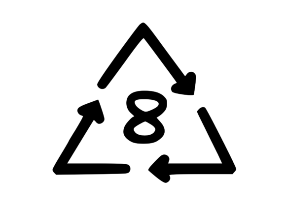 Recycle Symbol with Playful Mono 8: Graphics for Crafts