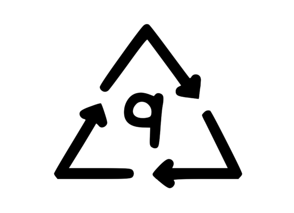 Recycle Symbol with Playful Mono 9: Graphics for Crafts