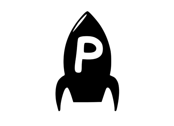Space Rocket with Playful Mono P: Graphics for Crafts
