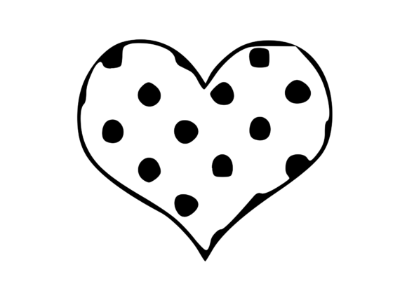 Spotty Heart 6 Graphics for Editorial Crafts