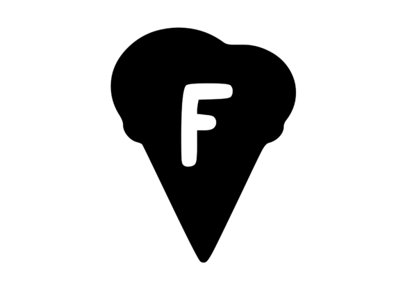 Yummy Ice Cream Cone with Mono F Graphics & Crafts