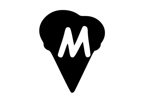 Yummy Ice Cream Cone with Mono M: Graphics for Crafts
